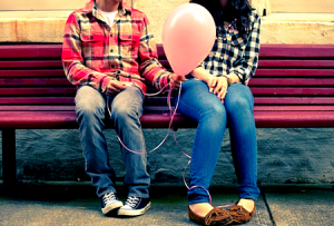 couple with ballon